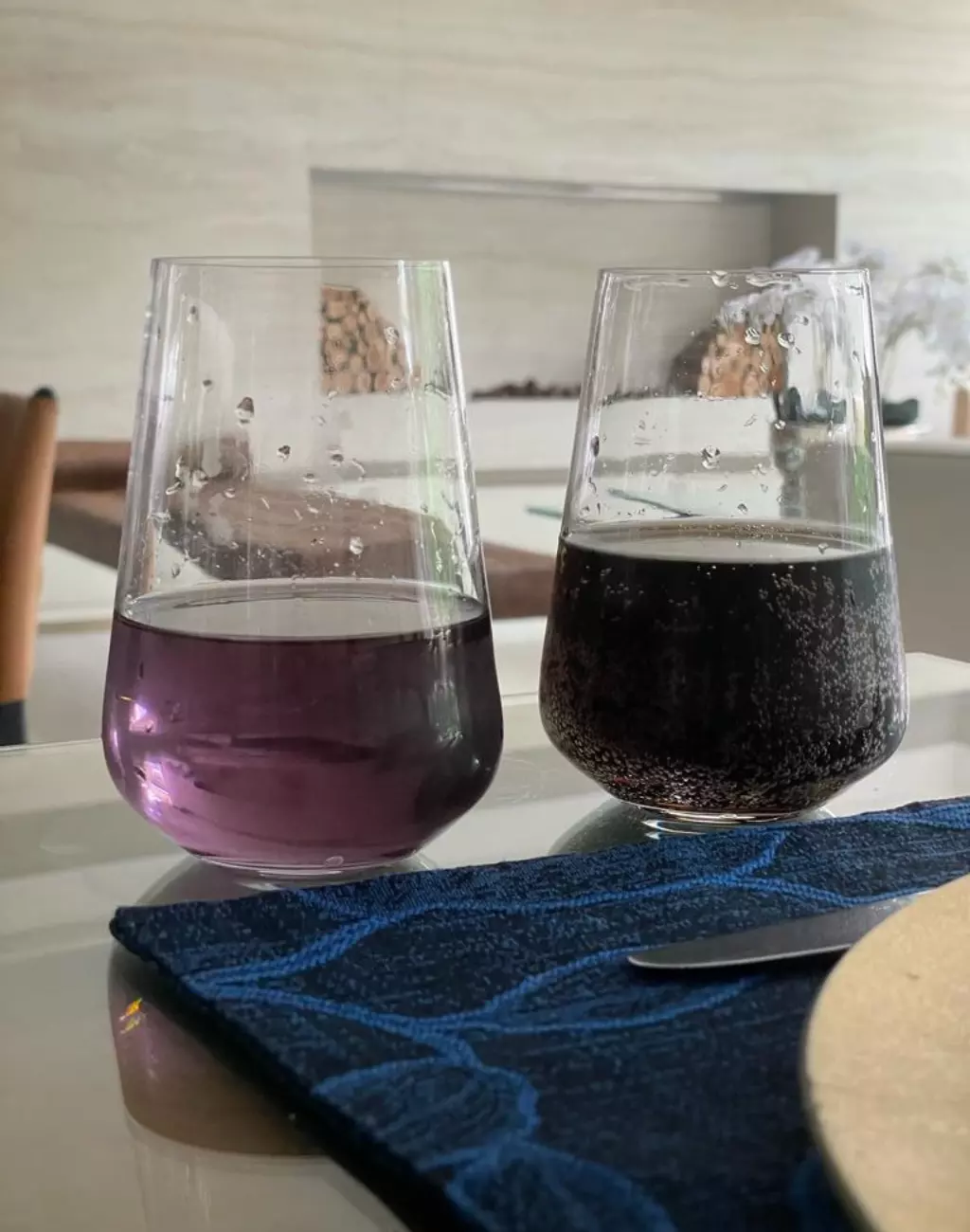 Conjunto de 6 copos de cristal para vinho ou água